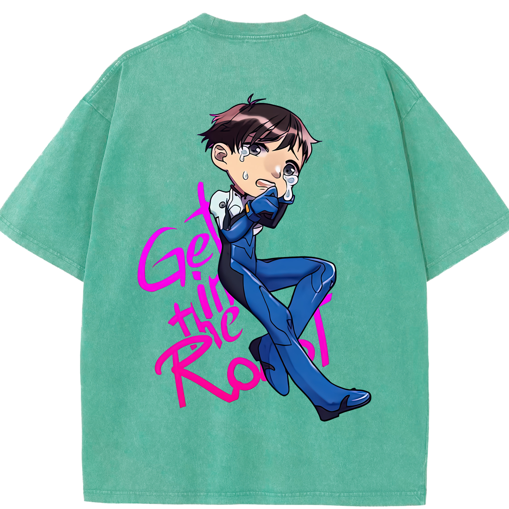 （画像用） EVA 新世紀エヴァンゲリオン 綿100% ヴィンテージ風 半袖Tシャツ（背面プリント）